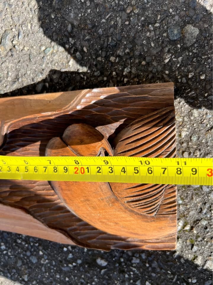 Vintage Hand Carved Amazon Wood Wall Art – Manaus Brazil - photo 4