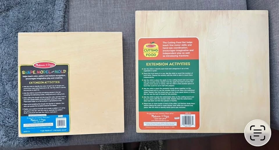 Melissa & Doug Shape.Model and Mold & Cutting Food Boxes Only