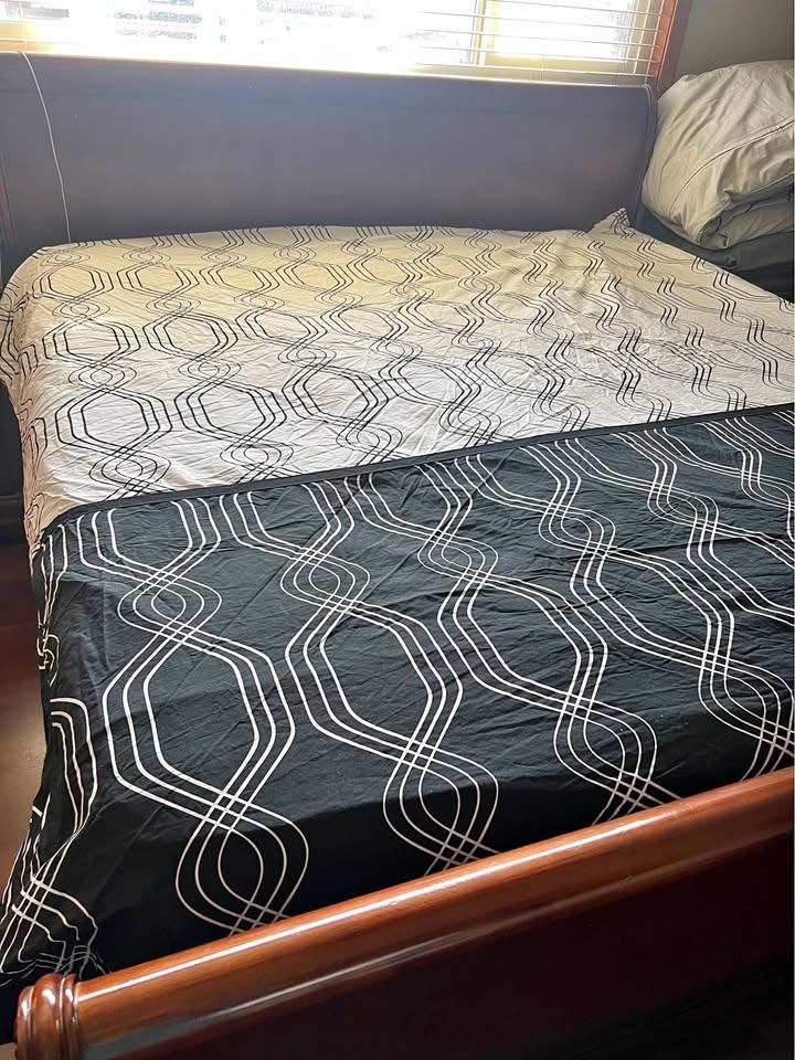 King Size Duvet Cover Black and White Pattern 100% Cotton