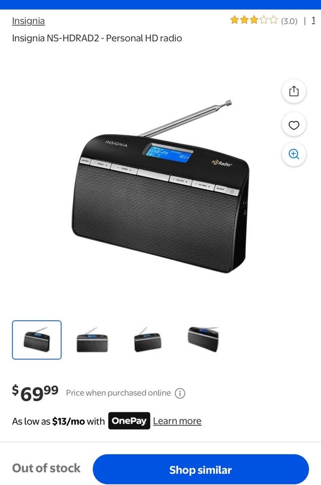 Insignia Personal HD Radio - photo 3