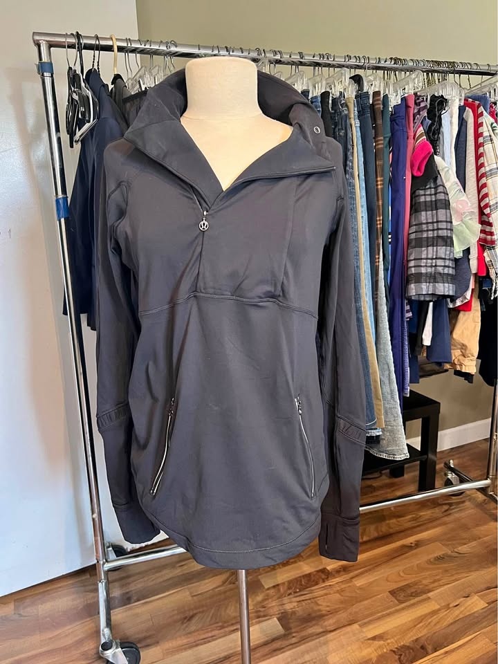 Lululemon Stretch Half-Zip Pullover Black Size Medium