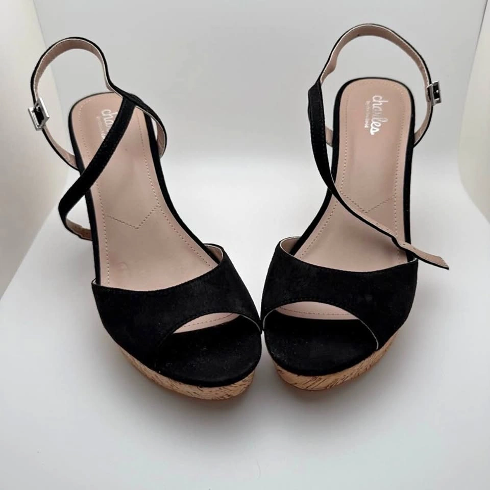 Charles By Charles David Black Sandals - US9.5