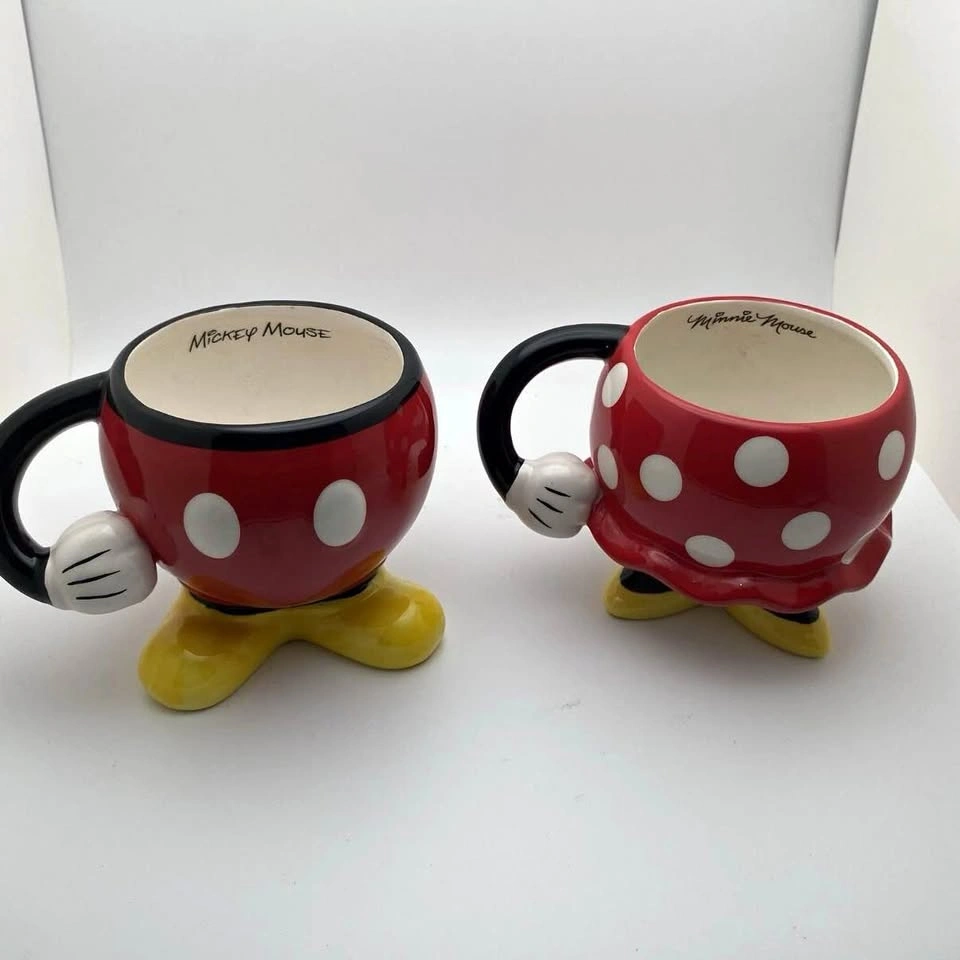 Mickey & Minnie Mouse Coffee Mug Cups Disney Fab NY Set of 2
