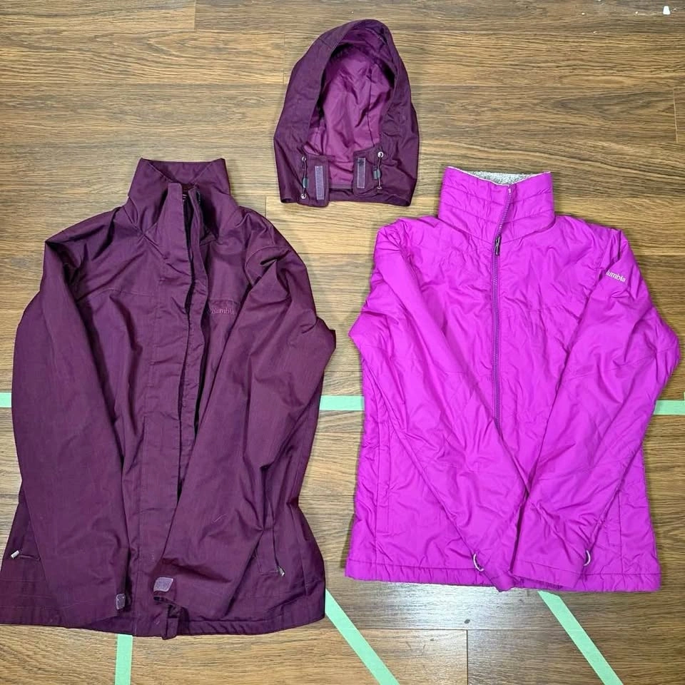 Columbia Jacket Womens Size S Purple 3 In 1 Rain Coat