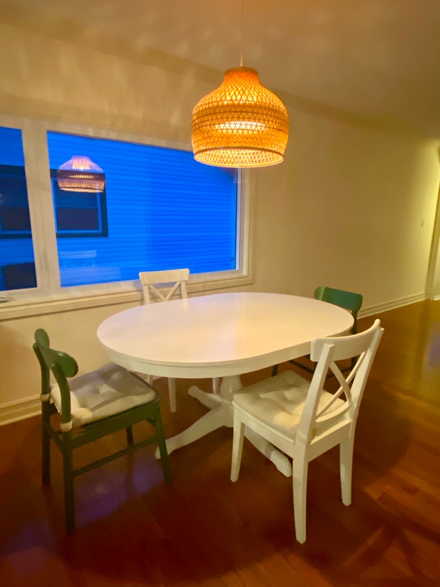 IKEA Rosentorp Extendable Dining Table & 4 Chairs