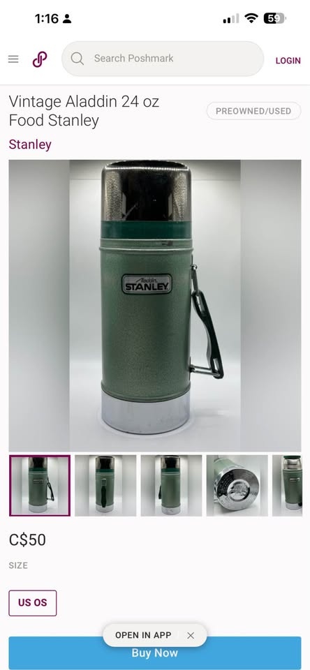 Vintage Aladdin Stanley Thermos 24 oz Wide-Mouth - photo 2