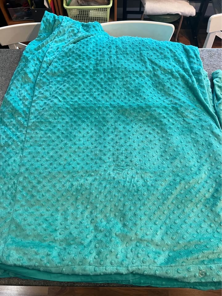 Twin Single Duvet Cover & Pillow Case - Teal Cuddle Dimple - photo 4