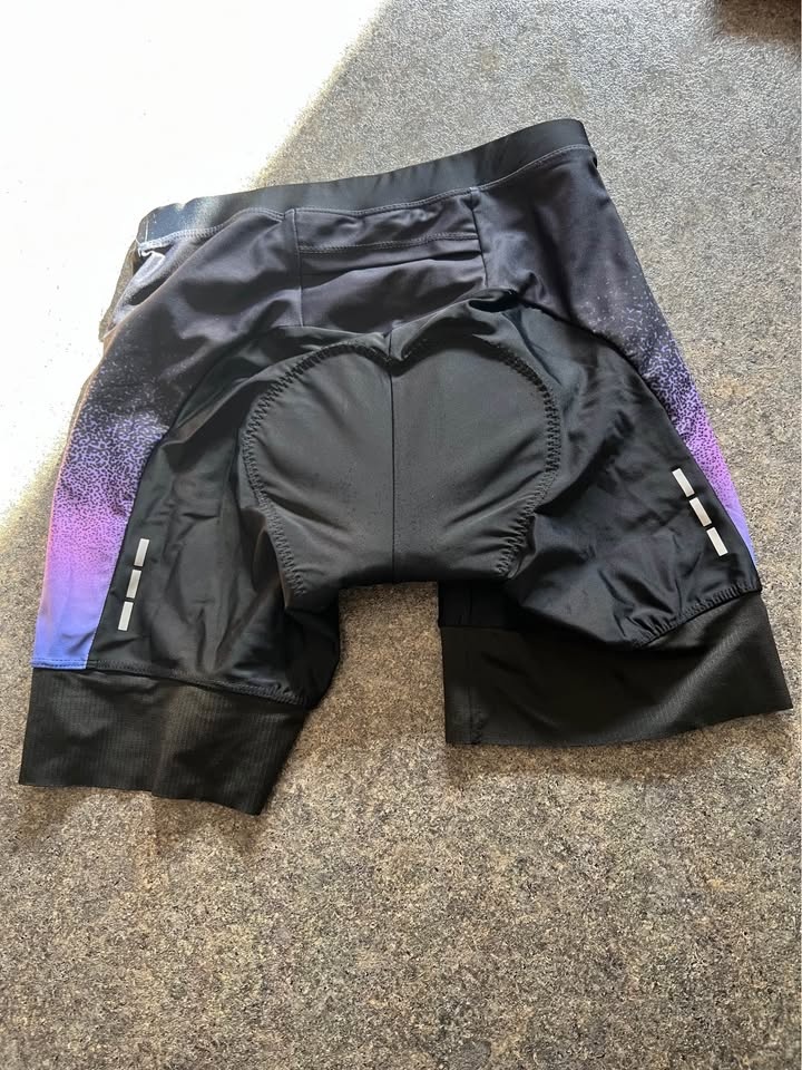 Souke Sports Women's Padded Cycling Shorts Black/Purple Size Sma - photo 3