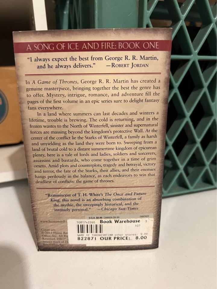 A Game of Thrones: Song of Ice and Fire Book One (Paperback) - photo 3