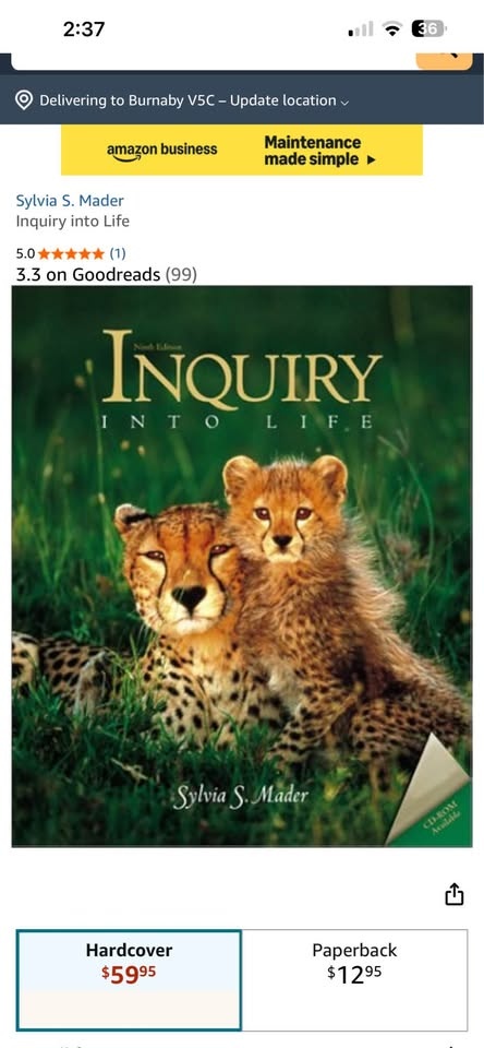 Sylvia S. Mader-Inquiry into Life Hard Cover Book - photo 2