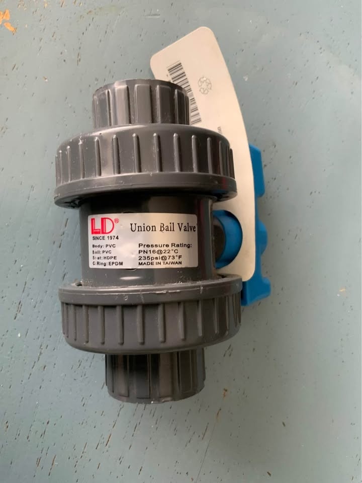 POWERFIST PVC Double Union Ball Valve 3/4 inch - photo 3