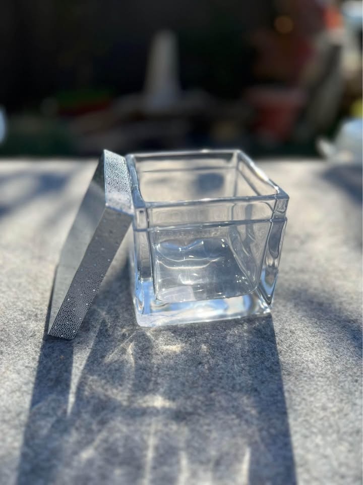 NEW Glass Container with Silver top - photo 2