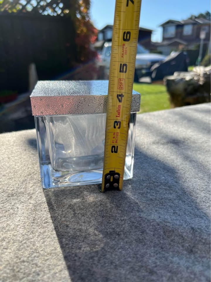NEW Glass Container with Silver top - photo 4