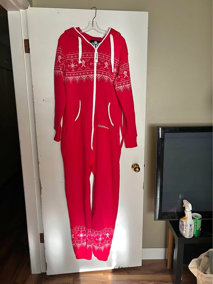 Arctic Print Onesie (Canadian Red) Size Large