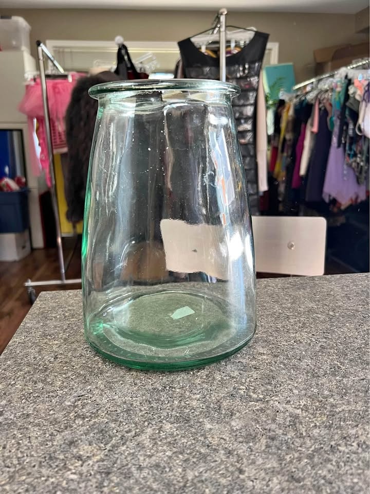 New Crate and Barrel Glass Hurricane Candle Holder