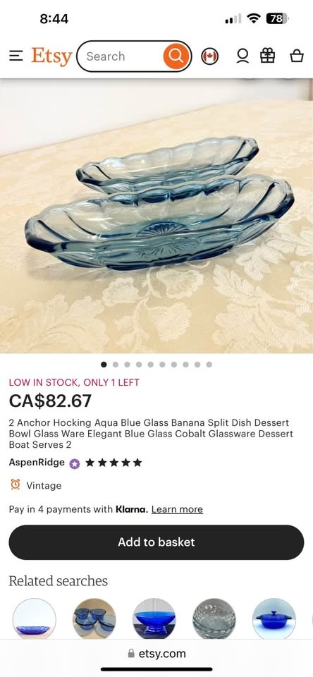 Anchor Hocking Banana Split Dishes - Set of 2 - photo 2