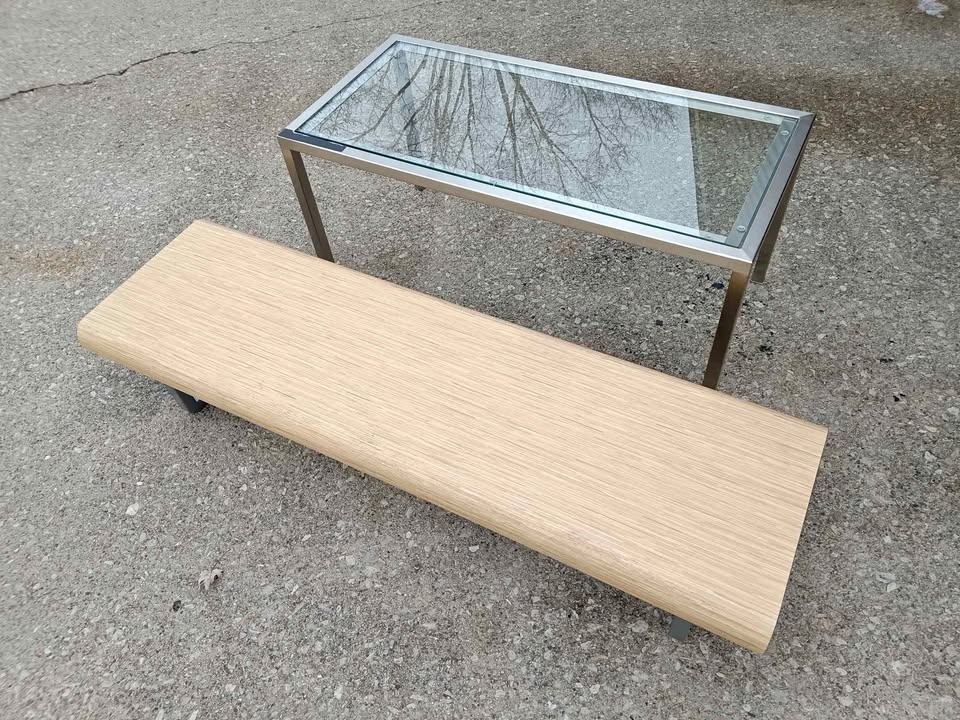 Toddlers Activity Table with Glass Top & Wooden Bench