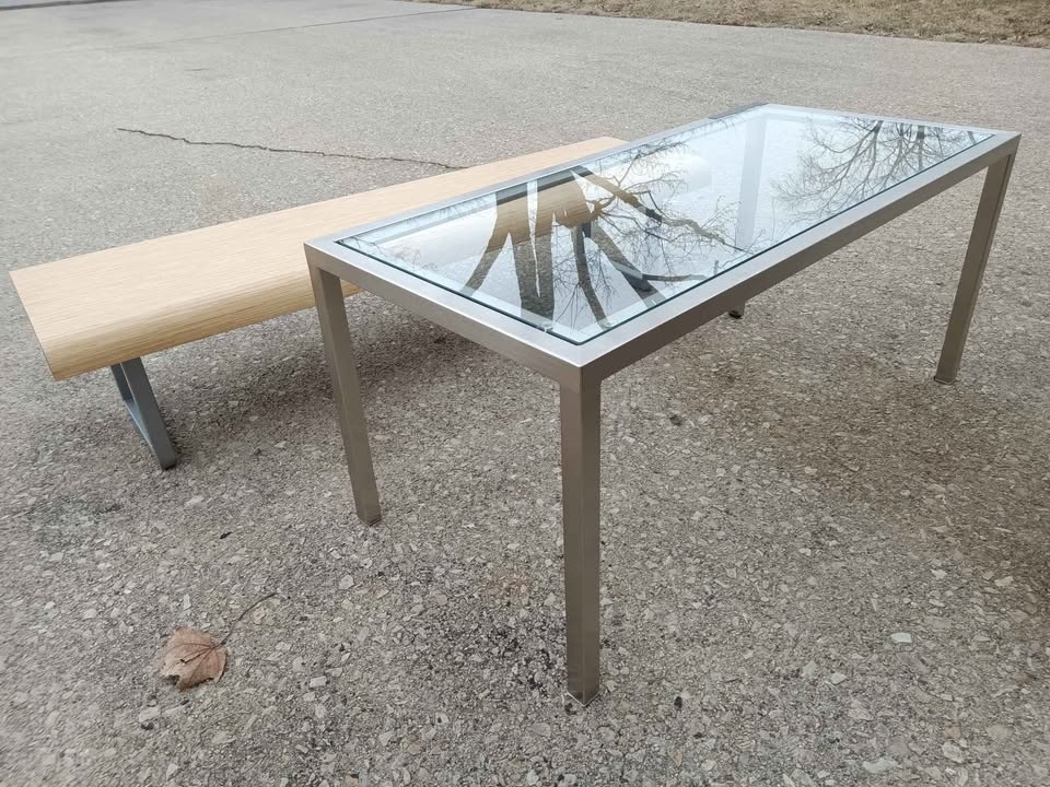 Toddlers Activity Table with Glass Top & Wooden Bench - photo 3