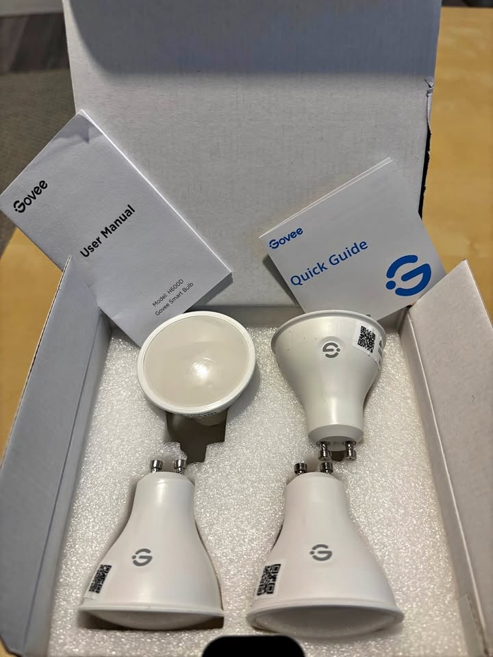 Govee 4 GU10 Smart Bulbs, Matter RGBWW