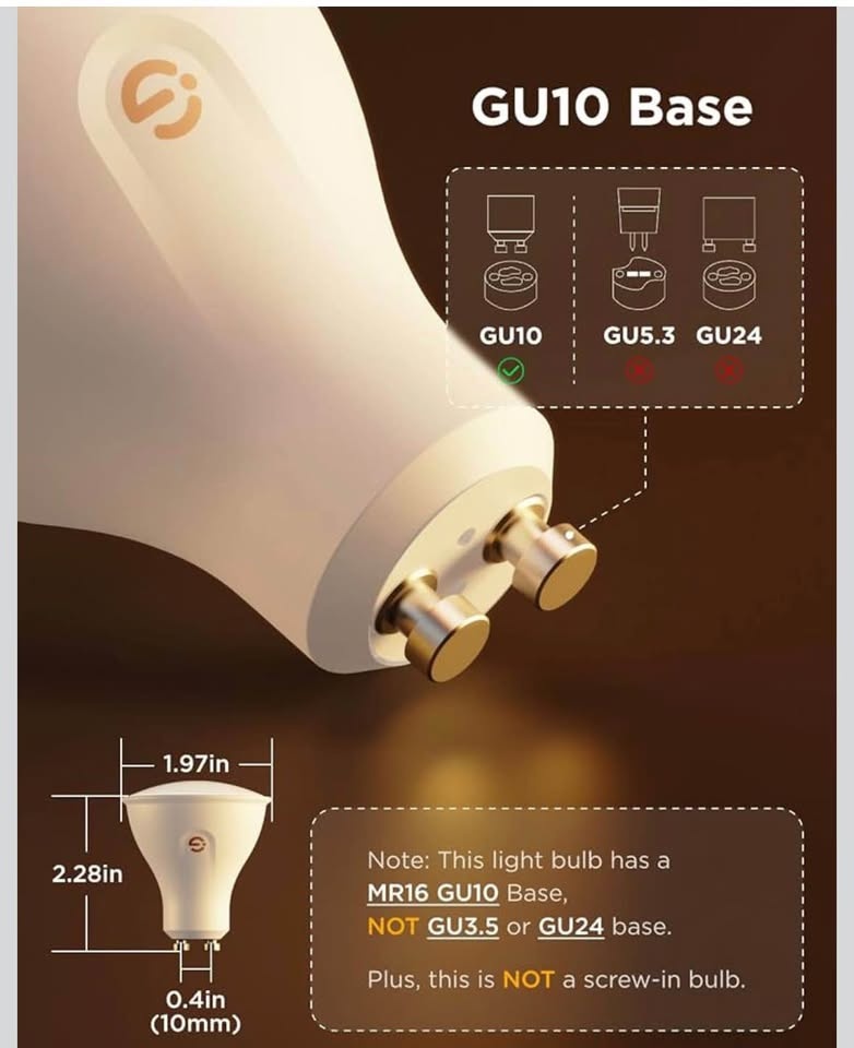 Govee 4 GU10 Smart Bulbs, Matter RGBWW - photo 2