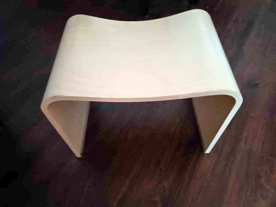 Wooden Stool Curved Chair for Changing Shoes Laundry Chair