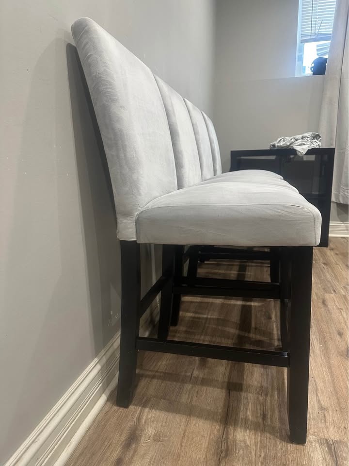 Set of 4 Modern Gray Bar Stools - photo 3