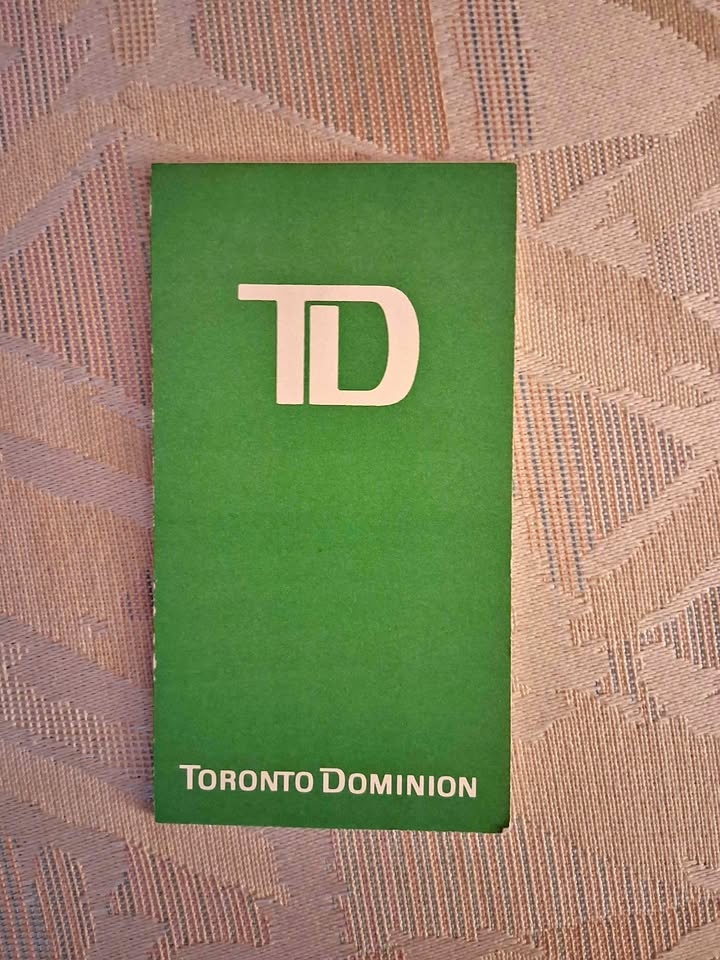 Vintage 1970's Toronto Dominion pad