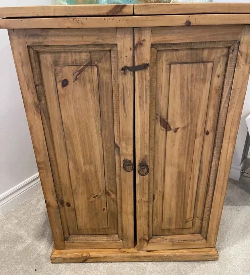 RARE PIECE! Rustic solid wood expandable wine celler - photo 4