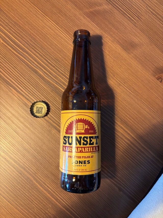 Jones Soda Fallout Sunset Sarsaparilla - EMPTY Bottle
