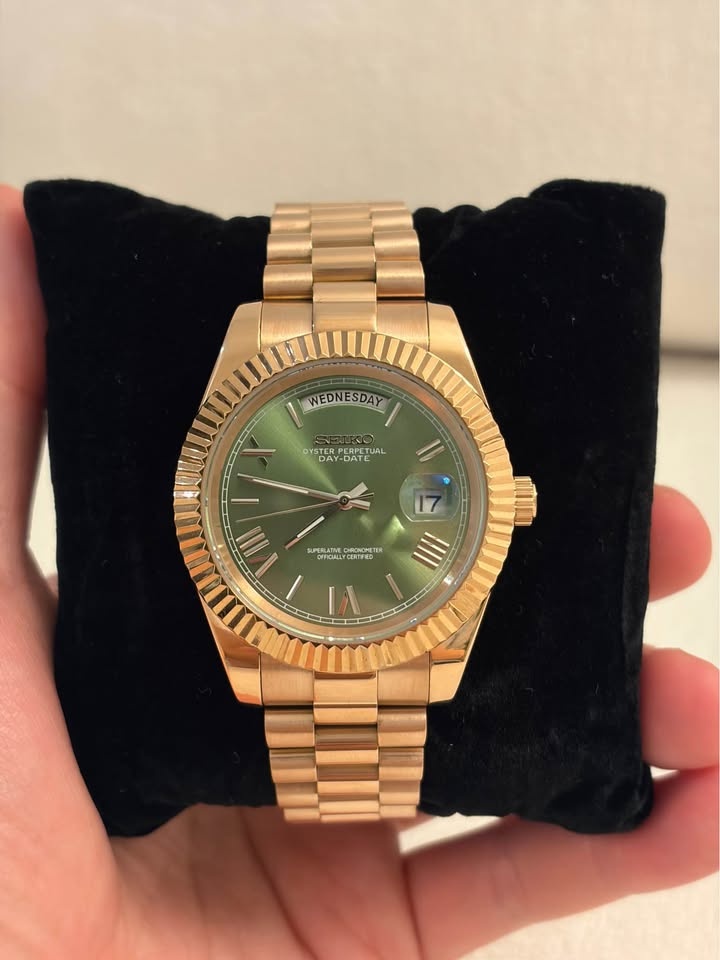 Seiko Day-Date Presidential Rose Gold Olive 39mm - photo 2