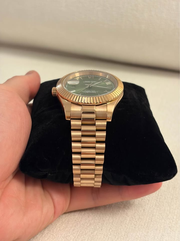 Seiko Day-Date Presidential Rose Gold Olive 39mm - photo 5