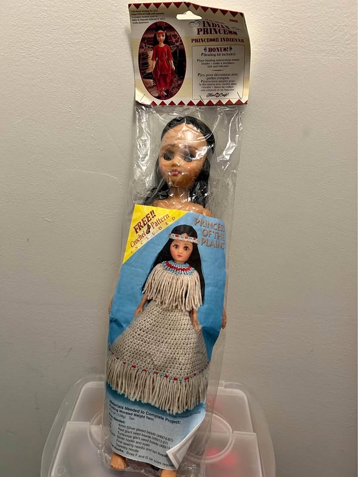 🥕 Indian Princess Doll 15in New Crochet Pattern Beading Kit