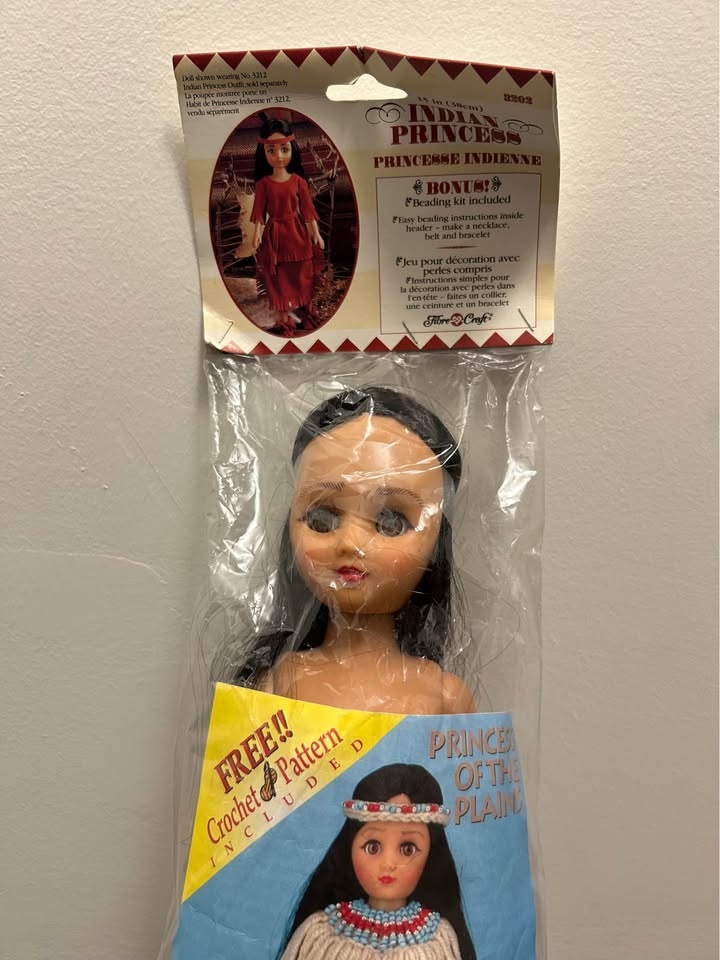🥕 Indian Princess Doll 15in New Crochet Pattern Beading Kit - photo 2