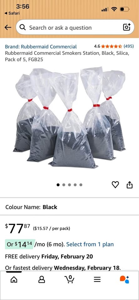 🥕 Silica Sand Bags (Black, 25 pounds)
