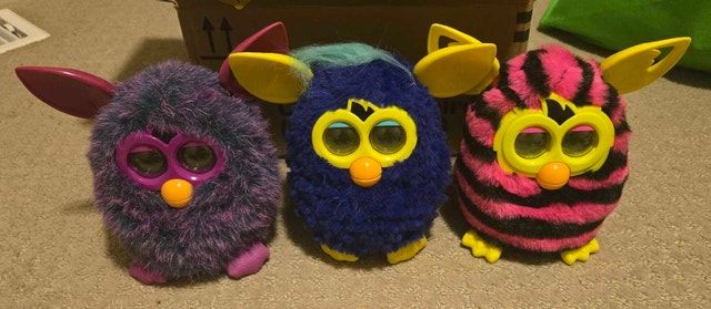 Furby Boom - Straight Stripes $20, Starry Night & Voodoo $30