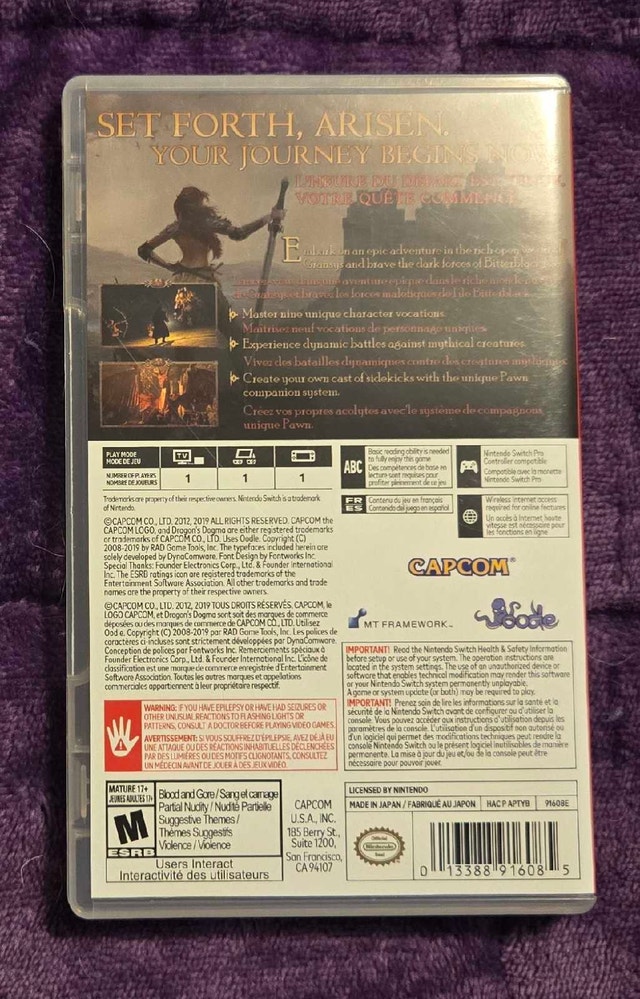 Nintendo Switch Dragon's Dogma Dark Arisen - photo 2
