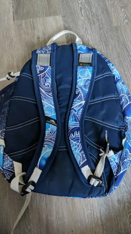 High Sierra Backpack for School or Hiking Blue Tribal Design image indicator(4)