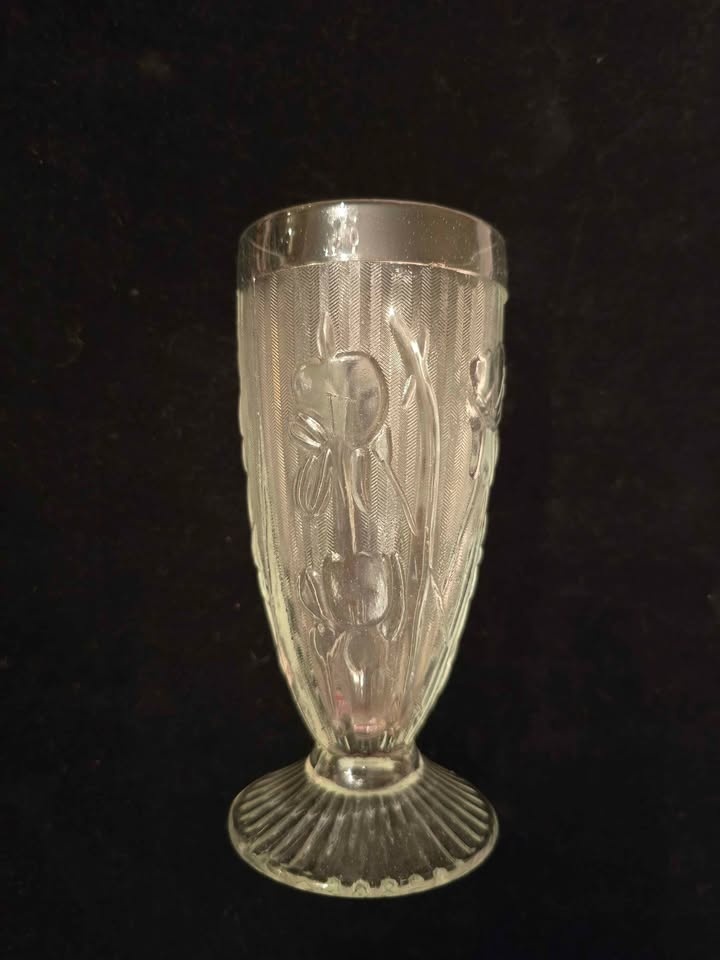 4 Vintage Depression Glass Footed Tumblers - Jeanette - photo 4