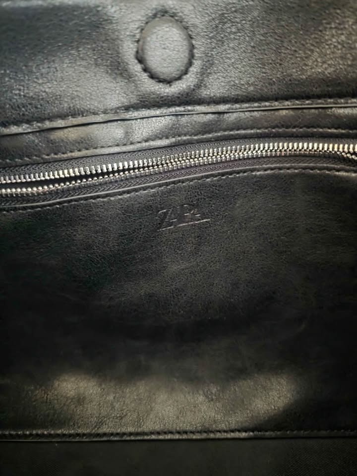 Zara Black Leather Y2K Style Shoulder Bag - photo 3