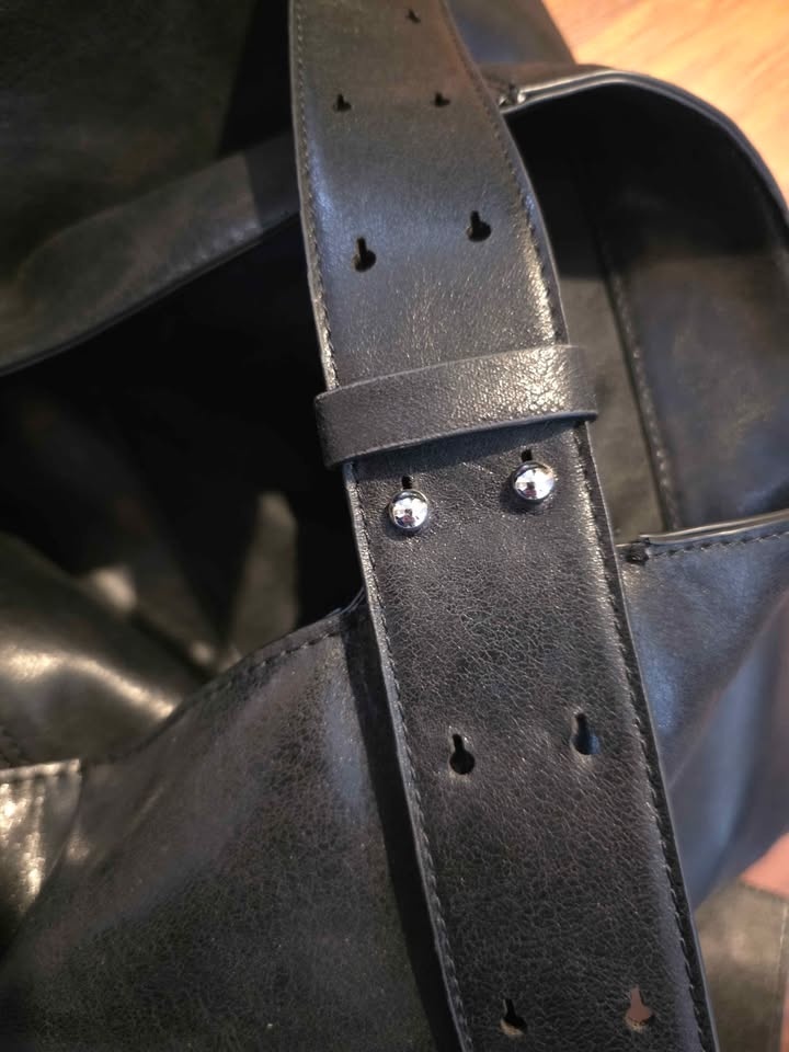 Zara Black Leather Y2K Style Shoulder Bag - photo 5