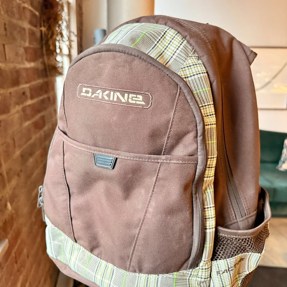 Dakine Backpack — Laptop + Organizer — Brown Plaid