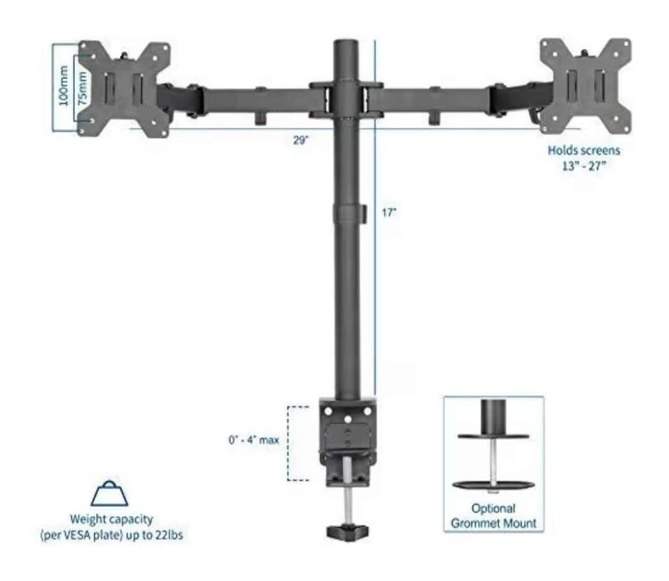 VIVO Dual Monitor Mount - photo 2