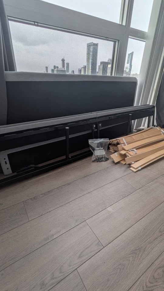 IKEA SLÄTTUM Queen Upholstered Bed Frame - photo 4
