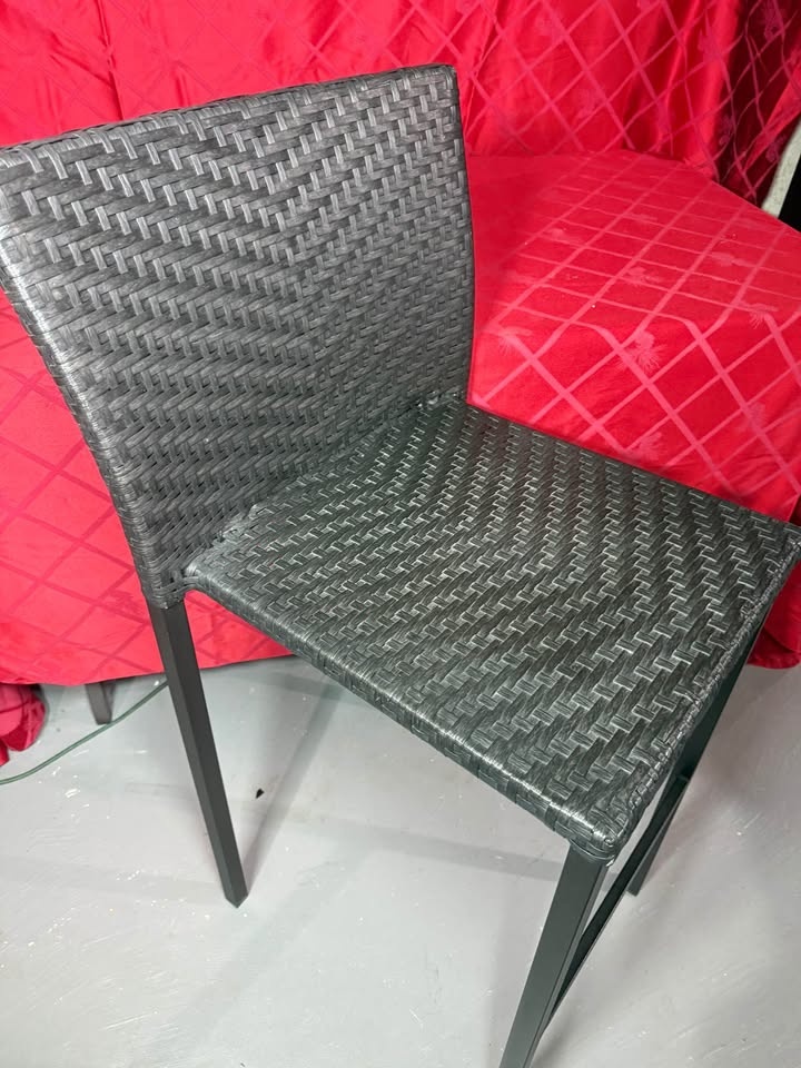 Dark Woven Outdoor Bar Stool - photo 2