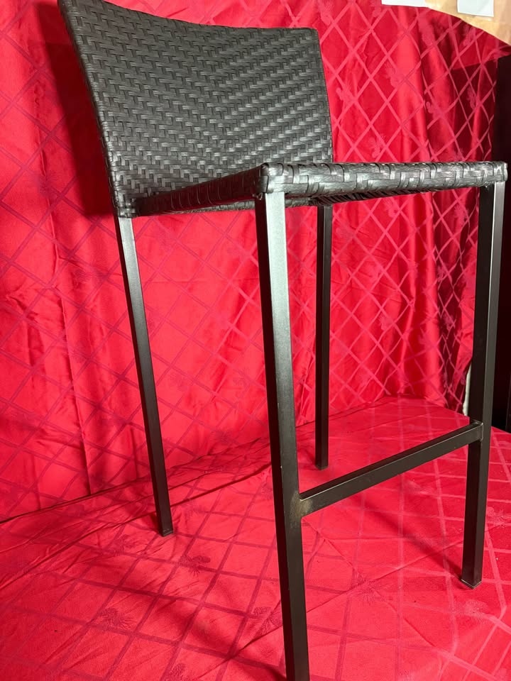 Dark Woven Outdoor Bar Stool - photo 3