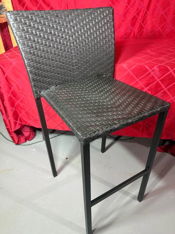 Dark Woven Outdoor Bar Stool - photo 4