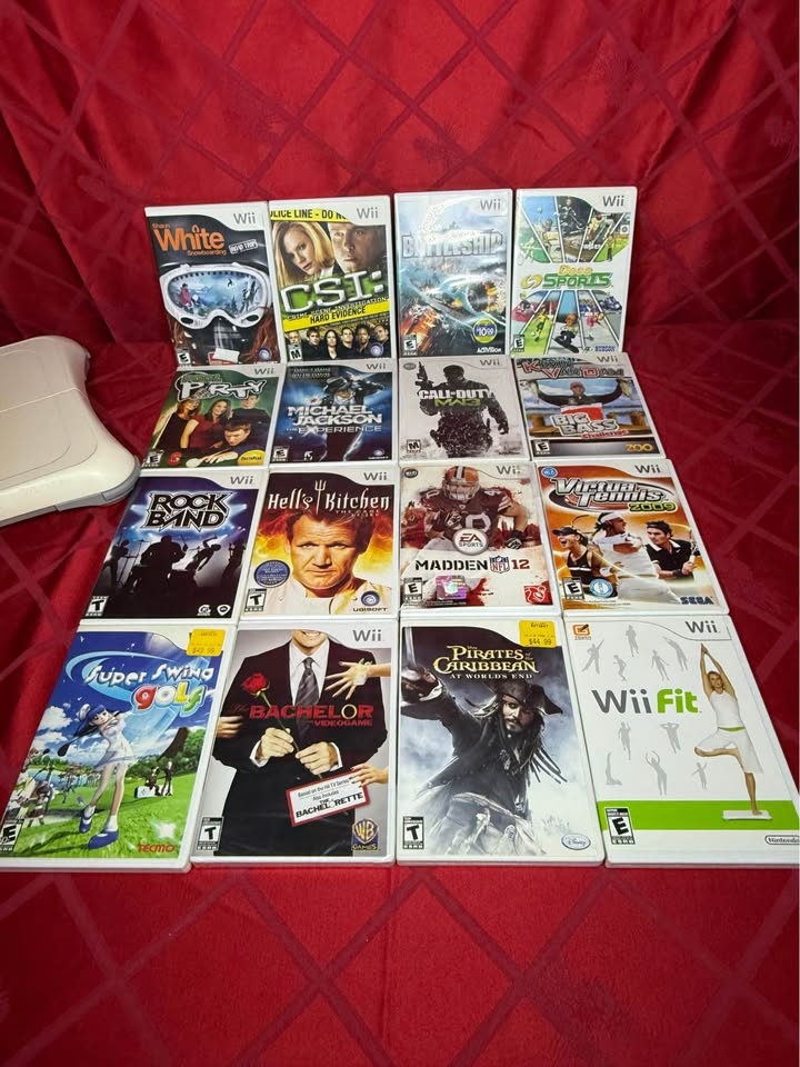 Wii Fit Balance Board + 15 Wii Games Lot - photo 3