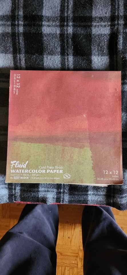 Watercolor Paper Book, 12x12 inches, 15 Sheets