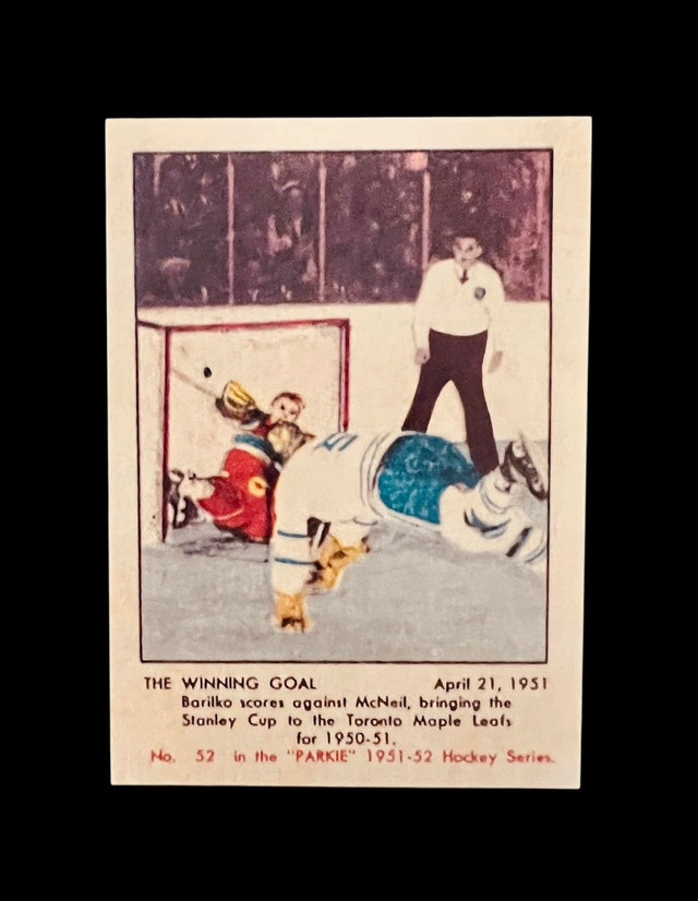 1993 Parkhurst reprint #35 Bill Barilko The Winning Goal