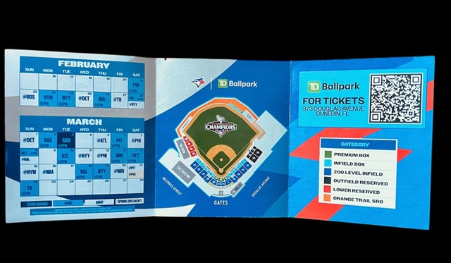 Daulton Varsho Signed Baseball with 2026 Blue Jays Schedule - photo 4